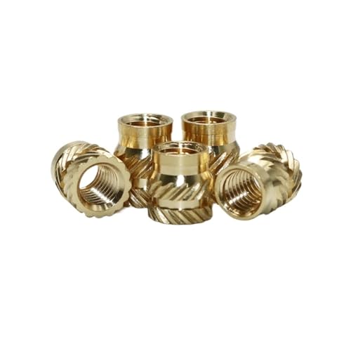 100 Stück Gewindeeinsatzmuttern-Werkzeug M2 M3 M4 M5 M6 Messing-Heißschmelzeinsetzmutter Lötkolben for Kunststoff-3D-Druckwerkzeuge(Heat Insert Tool) von TULDYS