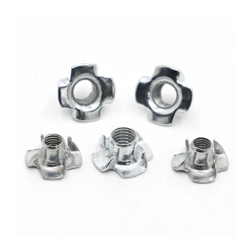 20 Stück M3 M4 M5 M6 M8 M10 Verzinkt Vier Krallenmutter Lautsprecher T-Mutter Blindzinkeneinsatz T-Mutter Möbelbeschläge(M5 20pcs) von TULDYS