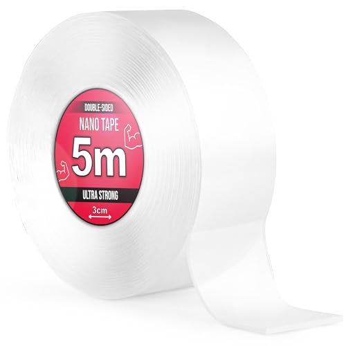 Nano Tape 2 x 5 m - Doppelseitiges Klebeband 10 m - Extra Stark, für Zuhause, Wand, Büro, Bubbles Art - Transparent Nano Klebeband - Nanoband doppelseitig - durchsichtiges zweiseitiges Klebeband Nano Tape 2 x 5 m - Doppelseitiges Klebeband 10 m - Extra Stark, für Zuhause, Wand, Büro, Bubbles Art - Transparent Nano Klebeband - Nanoband doppelseitig - durchsichtiges zweiseitiges Klebeband von TULMERO