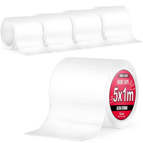 Nano Tape 5 x 1m - Doppelseitiges Klebeband 5m - Extra Stark, für Zuhause, Wand, Büro, Bubbles Art - Transparent Nano Klebeband - Nanoband doppelseitig - durchsichtiges zweiseitiges Klebeband Nano Tape 5 x 1m - Doppelseitiges Klebeband 5m - Extra Stark, für Zuhause, Wand, Büro, Bubbles Art - Transparent Nano Klebeband - Nanoband doppelseitig - durchsichtiges zweiseitiges Klebeband von TULMERO