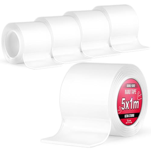 Nano Tape 5 x 1m - Doppelseitiges Klebeband 5m - Extra Stark, für Zuhause, Wand, Büro, Bubbles Art - Transparent Nano Klebeband - Nanoband doppelseitig - durchsichtiges zweiseitiges Klebeband Nano Tape 5 x 1m - Doppelseitiges Klebeband 5m - Extra Stark, für Zuhause, Wand, Büro, Bubbles Art - Transparent Nano Klebeband - Nanoband doppelseitig - durchsichtiges zweiseitiges Klebeband von TULMERO