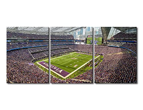 3 Paneele US-Bank-Stadion-Bilder für Wohnzimmer, Fußballspiel, Kunstdrucke auf Leinwand, Sportfeld, Gemälde, modernes Kunstwerk, Wanddekoration für Schlafzimmer, Büro, Dekoration, fertig zum 3 Paneele US-Bank-Stadion-Bilder für Wohnzimmer, Fußballspiel, Kunstdrucke auf Leinwand, Sportfeld, Gemälde, modernes Kunstwerk, Wanddekoration für Schlafzimmer, Büro, Dekoration, fertig zum von TUMOVO