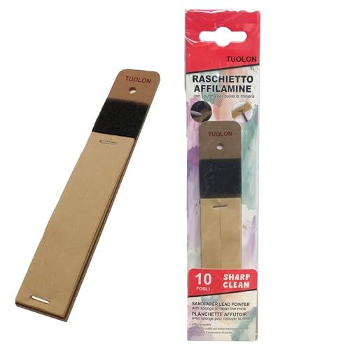 1 Stück Kantenschärfer aus feinem Glaspapier, Minenschärfer für Minen, Buntstifte, Kreide, Holzkohle, Kompass, Tempera, Bleistifte, Papier, Glas, Schaber, Klingen aus Glaspapier, Spitzer von TUOLON