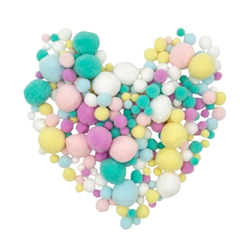 TUONYIS 260 Stück Pompons zum Basteln, 1-3cm Bunt Mini Pompons zum Basteln, Bunte Bommeln Bälle Flauschigen Plüsch Bälle Pom Pom Set zum Basteln DIY Kreative Handwerk Partydekoration (Bunt） von TUONYIS