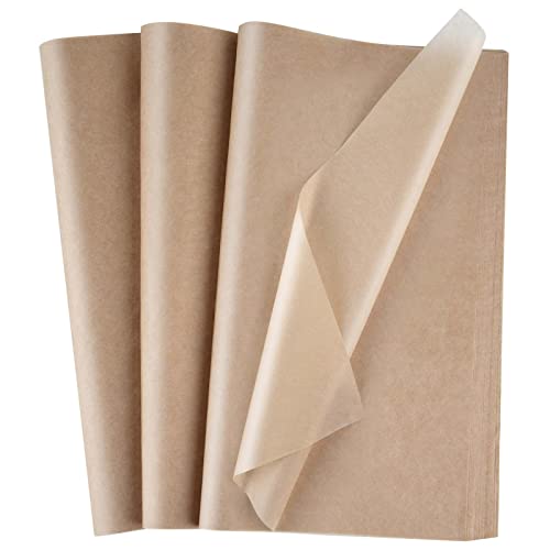 TUPARKA 100 Blatt Kraft Seidenpapier 14 Zoll x 20 Zoll Geschenkpapier Bulk Brown Geschenkpapier für Geburtstagsfeier Urlaub Hochzeit Handwerk Dekor von TUPARKA