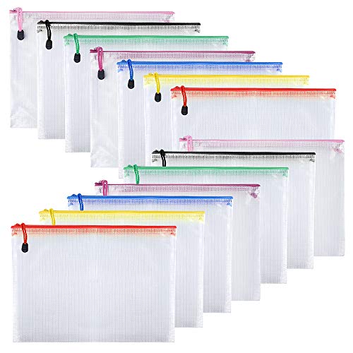 TUPARKA 14 Pcs Dokumententasche A5 Zipper Folder Taschen A5 Mesh Dokumentenmappen für Kosmetik Bürobedarf Zubehör TUPARKA 14 Pcs Dokumententasche A5 Zipper Folder Taschen A5 Mesh Dokumentenmappen für Kosmetik Bürobedarf Zubehör von TUPARKA