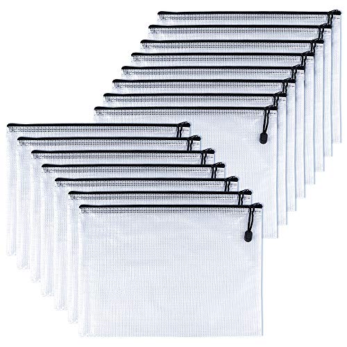 TUPARKA 15 Pcs Dokumententasche A5 Zipper Datei Wallets Kunststoff-Reißverschluss Ordner Taschen Kleine Zip Aufbewahrungstasche, Schwarz TUPARKA 15 Pcs Dokumententasche A5 Zipper Datei Wallets Kunststoff-Reißverschluss Ordner Taschen Kleine Zip Aufbewahrungstasche, Schwarz von TUPARKA