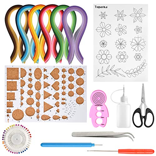 TUPARKA 15-teiliges Papier-Quilling-Set mit 29 Farben, 600 Streifen, Quilling-Papier, DIY-Design, Zeichnen, Handwerkswerkzeug TUPARKA 15-teiliges Papier-Quilling-Set mit 29 Farben, 600 Streifen, Quilling-Papier, DIY-Design, Zeichnen, Handwerkswerkzeug von TUPARKA