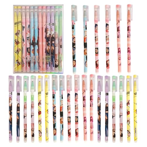 TURYYUER Blackpink 24 Stifte Set Merchandise Kugelschreiber Set (24 Stück) - Kpop Zubehör, Blackpink Fanartikel, Kpop Merch, Geschenkidee für Blackpink Fans von TURYYUER
