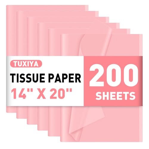 TUXIYA Seidenpapier für Geschenktüten, Rosa, 35,6 x 50,8 cm, Geschenkpapier, Großpackung, Valentinstag, Geschenkverpackung, Hochzeit, Geburtstag, Kunst, Handwerk, Party, Basteln, Urlaub, Blumen, 200 TUXIYA Seidenpapier für Geschenktüten, Rosa, 35,6 x 50,8 cm, Geschenkpapier, Großpackung, Valentinstag, Geschenkverpackung, Hochzeit, Geburtstag, Kunst, Handwerk, Party, Basteln, Urlaub, Blumen, 200 von TUXIYA