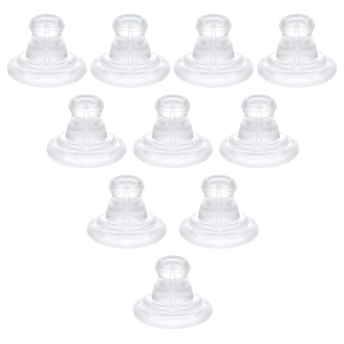 10 Stück Ohrring-Verschlüsse für Ohrstecker: Weiche, transparente Gummi-Ohrringrückseite, sichere Kunststoff-Ohranhänger blockiert für hängende Ohren, schwere Hakenohranhänger und täglichen von TUYOBG
