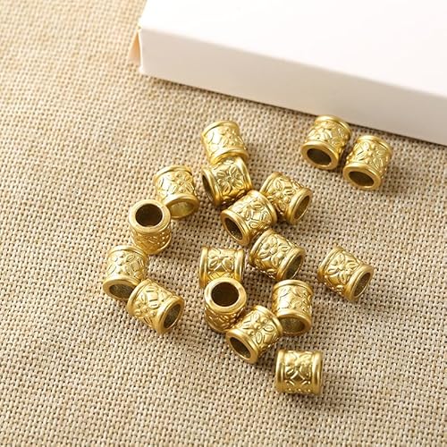 20 Stück goldfarbene Blumenförmige Kunststoff-Perlen – 6 mm, für Schmuckherstellung und Basteln 20 Stück goldfarbene Blumenförmige Kunststoff-Perlen – 6 mm, für Schmuckherstellung und Basteln von TUYOBG
