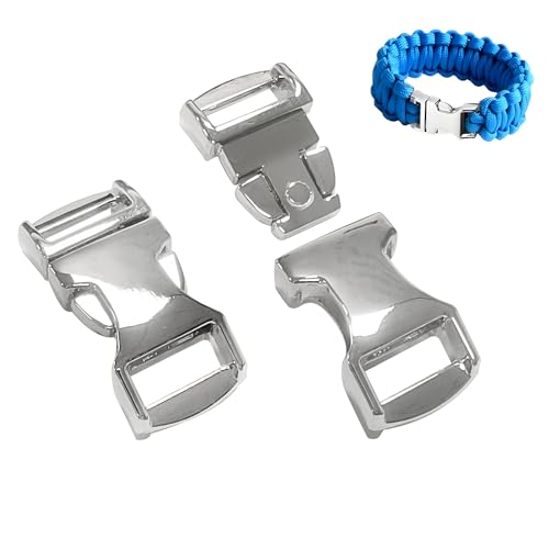 2pcs Innendurchmesser Metallstecker Silberne Steckschnallen für Rucksäcke mit Metall Klickverschluss Wanderrucksack Schnallen Ersatz Metall Seite Release Schnalle und Steckverschluss Ersatzteil von TUYOBG