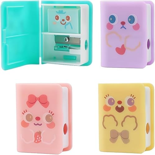 4-teilige Box mit Radiergummi und Anspitzer in vier Farben, Mehrzweckfunktion 4-teilige Box mit Radiergummi und Anspitzer in vier Farben, Mehrzweckfunktion von TUYOBG