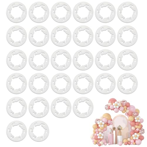 Ballon-Clips im Ring-Design, Kunststoffverbinder für Ballonbogen und Girlande, praktisches Ballon-Bindewerkzeug für Party-Dekoration, Geburtstag, Hochzeit, Babyparty, Veranstaltungszubehör, 30 Stück Ballon-Clips im Ring-Design, Kunststoffverbinder für Ballonbogen und Girlande, praktisches Ballon-Bindewerkzeug für Party-Dekoration, Geburtstag, Hochzeit, Babyparty, Veranstaltungszubehör, 30 Stück von TUYOBG