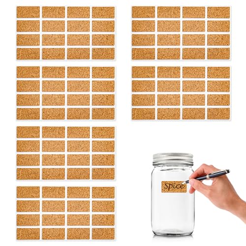Praktische 96 Stück Ablösbare und Selbstklebende Kork Holz Etiketten für Küche, Gefriertruhe und Organisation, mit Rechteckiger Kork Holzetikettenaufklebe zum einfachen Klebeetiketten Beschriften Praktische 96 Stück Ablösbare und Selbstklebende Kork Holz Etiketten für Küche, Gefriertruhe und Organisation, mit Rechteckiger Kork Holzetikettenaufklebe zum einfachen Klebeetiketten Beschriften von TUYOBG