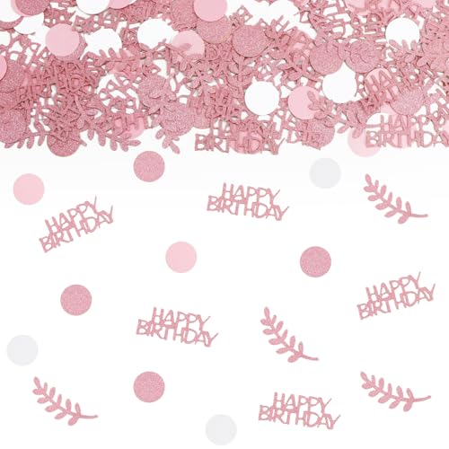 TUZELIYA Happy Birthday Konfetti Roségold, Tischdeko Geburtstag Deko für Frauen und Männer, Streudeko, Luftschlangen, Geburtstagsdeko Tisch TUZELIYA Happy Birthday Konfetti Roségold, Tischdeko Geburtstag Deko für Frauen und Männer, Streudeko, Luftschlangen, Geburtstagsdeko Tisch von TUZELIYA