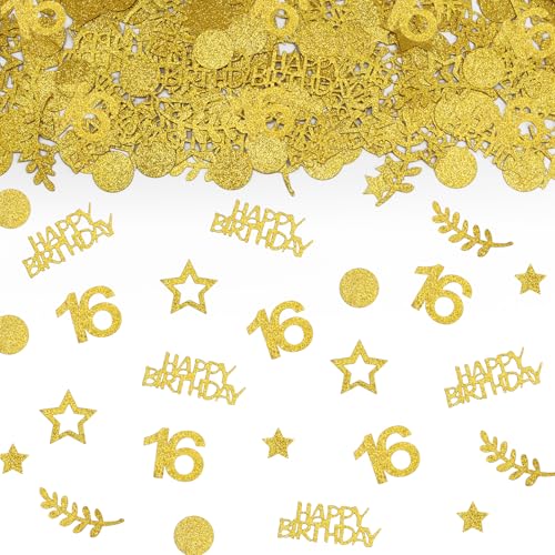 TUZELIYA Konfetti 16 Geburtstag Deko Gold,Tischdeko Deko 16 Geburtstag Frau Mann 200 Stück,16. Geburtstag Deko Konfetti,16.ter Streudeko Geburtstag Konfetti Frauen Männer TUZELIYA Konfetti 16 Geburtstag Deko Gold,Tischdeko Deko 16 Geburtstag Frau Mann 200 Stück,16. Geburtstag Deko Konfetti,16.ter Streudeko Geburtstag Konfetti Frauen Männer von TUZELIYA