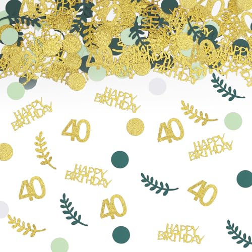 TUZELIYA Konfetti 40 Geburtstag Deko Grün,Tischdeko Deko 40 Geburtstag Frau Mann 200 Stück,40. Geburtstag Deko Konfetti Gold,40.ter Streudeko Geburtstag Konfetti Frauen Männer TUZELIYA Konfetti 40 Geburtstag Deko Grün,Tischdeko Deko 40 Geburtstag Frau Mann 200 Stück,40. Geburtstag Deko Konfetti Gold,40.ter Streudeko Geburtstag Konfetti Frauen Männer von TUZELIYA