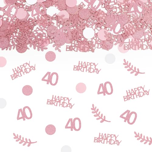 TUZELIYA Konfetti 40 Geburtstag Deko Roségold, Tischdeko deko 40 geburtstag frau mann, 40. geburtstag deko Konfetti, Deko 40.ter Streudeko Geburtstag Konfetti für Jubiläen, Geburtstage, Partys TUZELIYA Konfetti 40 Geburtstag Deko Roségold, Tischdeko deko 40 geburtstag frau mann, 40. geburtstag deko Konfetti, Deko 40.ter Streudeko Geburtstag Konfetti für Jubiläen, Geburtstage, Partys von TUZELIYA