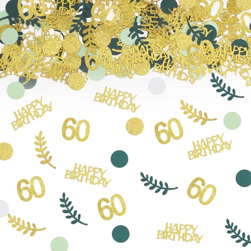 TUZELIYA Konfetti 60 Geburtstag Deko Grün,Tischdeko Deko 60 Geburtstag Frau Mann 200 Stück, 60. Geburtstag Deko Confetti Gold,60.ter Streudeko Geburtstag Konfetti Frauen Männer TUZELIYA Konfetti 60 Geburtstag Deko Grün,Tischdeko Deko 60 Geburtstag Frau Mann 200 Stück, 60. Geburtstag Deko Confetti Gold,60.ter Streudeko Geburtstag Konfetti Frauen Männer von TUZELIYA