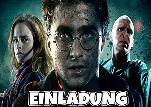 12er Set Einladungskarten + 12 Umschläge für Geburtstag - Party Kindergeburtstag Kompatibel mit Harry Potter Nr. 2 von TV-24