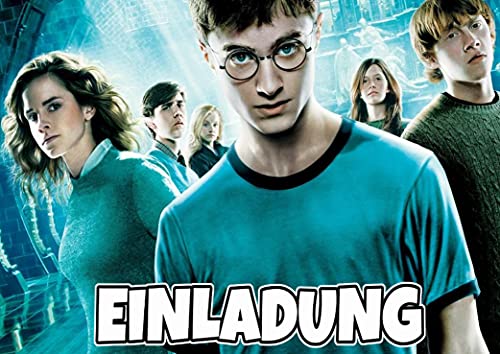 12er Set Einladungskarten + 12 Umschläge für Geburtstag - Party Kindergeburtstag Kompatibel mit Harry Potter Nr. 4 von TV-24