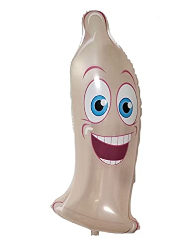 Condom Ballon - XXL Condom Riesenballon für Luft und Helium Folienballon 40x90 cm als Geburtstagsgeschenk, Party-Deko oder Überraschung für die Freundin, ideal für den Junggesellenabschied ( 14 ) von TV-24