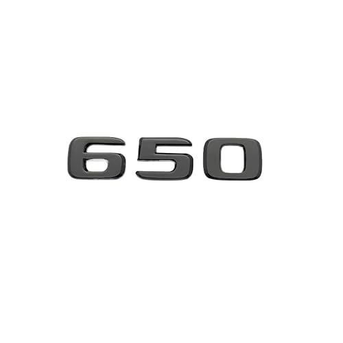 TVAAGHBCBR Glänzende Schwarze Buchstaben B20 B30 D30 450 650 ABS-Emblem kompatibel for Mercedes Benz Brabus C W203 W204 W205 Coupe Kofferraumabzeichen Logo Sticke(650) von TVAAGHBCBR