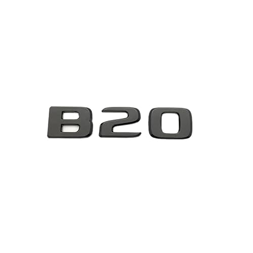 TVAAGHBCBR Glänzende Schwarze Buchstaben B20 B30 D30 450 650 ABS-Emblem kompatibel for Mercedes Benz Brabus C W203 W204 W205 Coupe Kofferraumabzeichen Logo Sticke(B20) von TVAAGHBCBR