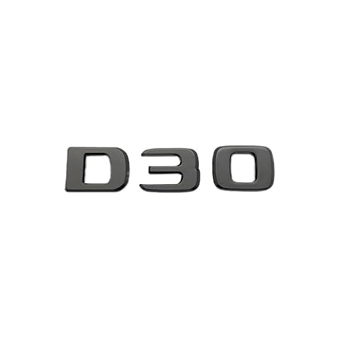 TVAAGHBCBR Glänzende Schwarze Buchstaben B20 B30 D30 450 650 ABS-Emblem kompatibel for Mercedes Benz Brabus C W203 W204 W205 Coupe Kofferraumabzeichen Logo Sticke(D30) von TVAAGHBCBR