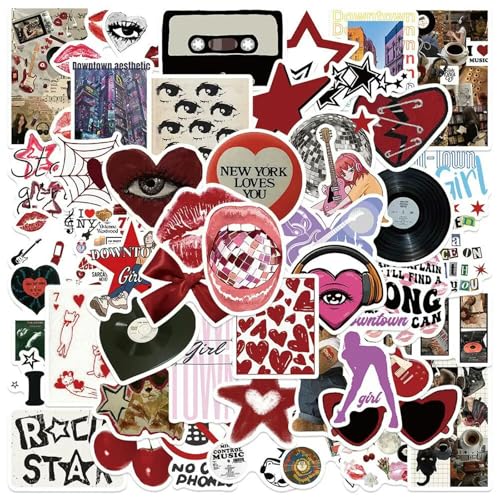 TVIVID 10/50 Stück coole Downtown Y2K Mädchen-Aufkleber, trendige, ästhetische Aufkleber, Dekoration, DIY, Gepäck, Laptop, Kühlschrank, Telefon, Auto, Graffiti-Aufkleber TVIVID 10/50 Stück coole Downtown Y2K Mädchen-Aufkleber, trendige, ästhetische Aufkleber, Dekoration, DIY, Gepäck, Laptop, Kühlschrank, Telefon, Auto, Graffiti-Aufkleber von TVIVID