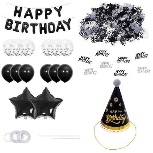 1 Satz Happy Birthday Buchstabenballons, 15G Geburtstag Pailletten und 1 Geburtstag Hut Geburtstag Party Supplies Party Szene Arrangement 1 Satz Happy Birthday Buchstabenballons, 15G Geburtstag Pailletten und 1 Geburtstag Hut Geburtstag Party Supplies Party Szene Arrangement von TVSVKWE