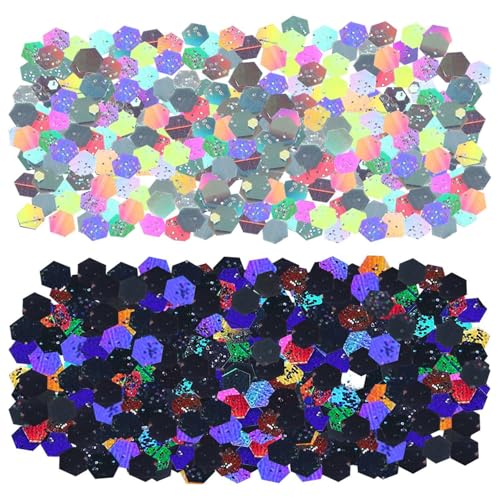 150 g bunte Pailletten, Bastelmaterialien, Maniküre-Zubehör, kann für Make-up, Malen und Zubehör verwendet werden. von TVSVKWE