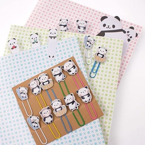30 Stück Panda Büroklammern und 2 Sets Panda Notizen, niedliche Cartoon-Schreibwaren, geeignet für Zuhause, Schule, Büro 30 Stück Panda Büroklammern und 2 Sets Panda Notizen, niedliche Cartoon-Schreibwaren, geeignet für Zuhause, Schule, Büro von TVSVKWE