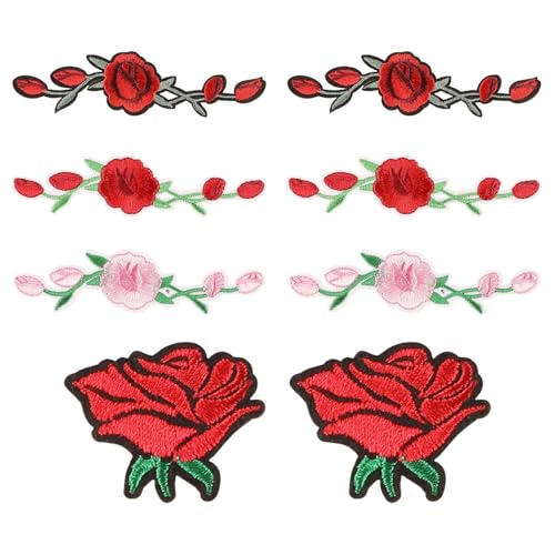 TVSVKWE 8 Stück Rose Bügelflicken, Blumenstickerei, Stoffaufnäher, kreative Persönlichkeit, modischer Patch, DIY Handwerk Stoff Dekoration TVSVKWE 8 Stück Rose Bügelflicken, Blumenstickerei, Stoffaufnäher, kreative Persönlichkeit, modischer Patch, DIY Handwerk Stoff Dekoration von TVSVKWE