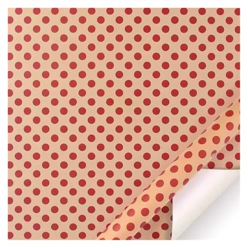 TWALOTPEX Geburtstagswrapping - Papier Kraft Santa Buffalo Plaid Geschenkpapier mit Polka Dots String Aufkleber 50 * 70 cm pro Rolle for Party Urlaub(C) von TWALOTPEX