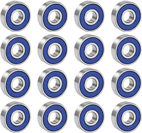 TWHNPGWR 16 Stück professionelle Skateboard-Rollenräder, hochpräzise Wellen, Lager ABEC-9-Stahl, Roller-Ersatzlager TWHNPGWR 16 Stück professionelle Skateboard-Rollenräder, hochpräzise Wellen, Lager ABEC-9-Stahl, Roller-Ersatzlager von TWHNPGWR