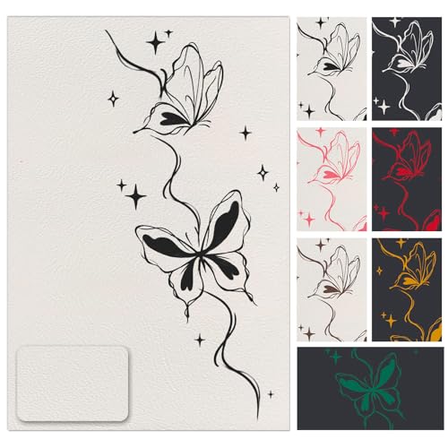 Leder-Patches für Hüte, Lasergravur, zum Aufbügeln mit Heißpresse, selbstklebende Rückseite, blanko, laserbar, Kunstleder, 5 Stück Leder-Patches für Hüte, Lasergravur, zum Aufbügeln mit Heißpresse, selbstklebende Rückseite, blanko, laserbar, Kunstleder, 5 Stück von TWIG