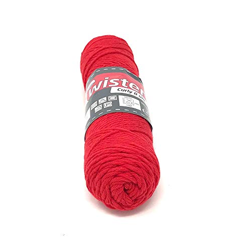 Unbekannt Wolle Twister Curly Uni - Rot - 50g von TWISTER