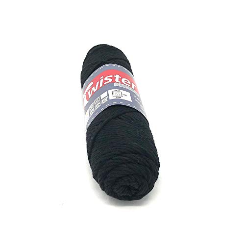 Unbekannt Wolle Twister Curly Uni - Schwarz - 50g Unbekannt Wolle Twister Curly Uni - Schwarz - 50g von TWISTER