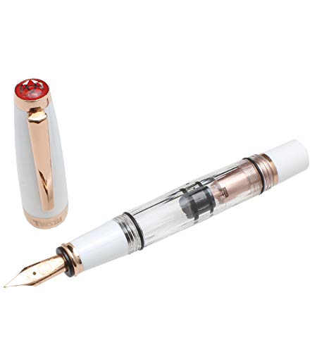 TWSBI M7448290 Diamond Mini RoseGold II Füllfederhalter, kräftig, weiß von TWSBI