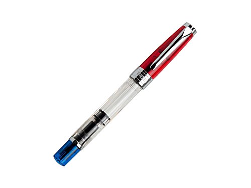 TWSBI Diamond M7446070 Füllfederhalter 580 RBT, Transparent, Blau/Rot, M von TWSBI