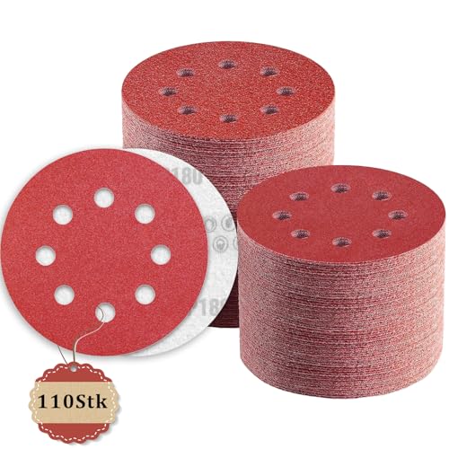 110 Stück Schleifpapier 125mm Klett 180 Körnung, 8 Loch Schleifscheiben 125mm Rund Klett für Exzenterschleifer by TWSTYFAL 110 Stück Schleifpapier 125mm Klett 180 Körnung, 8 Loch Schleifscheiben 125mm Rund Klett für Exzenterschleifer by TWSTYFAL von TWSTYFAL