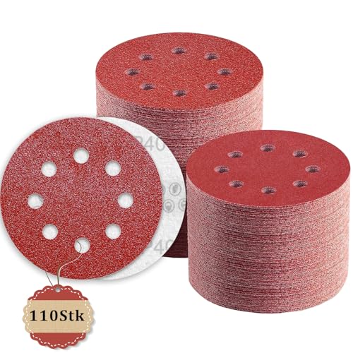 110 Stück Schleifpapier 125mm Klett 240 Körnung, 8 Loch Schleifscheiben 125mm Rund Klett für Exzenterschleifer by TWSTYFAL 110 Stück Schleifpapier 125mm Klett 240 Körnung, 8 Loch Schleifscheiben 125mm Rund Klett für Exzenterschleifer by TWSTYFAL von TWSTYFAL