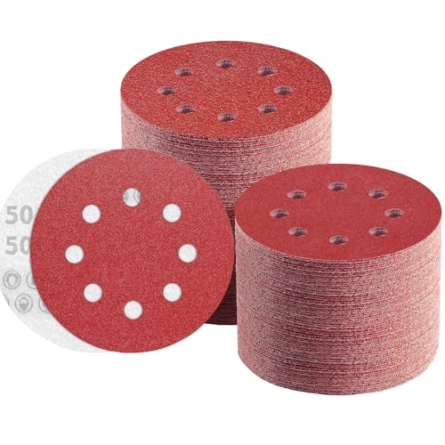 Schleifpapier 125mm Klett 150 Körnung, 8 Loch Schleifscheiben 125mm Rund Klett für Exzenterschleifer by TWSTYFAL (110 Stück) von TWSTYFAL