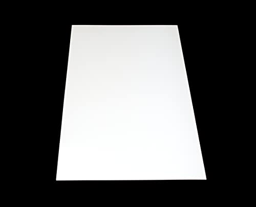 ABS Kunststoff Platte 1000x490mm Farbe Weiss in Stärken 1-2-3 und 4mm Einseitige Schutzfolie - A Qualität (2mm-100049-Weiss) von TWhours