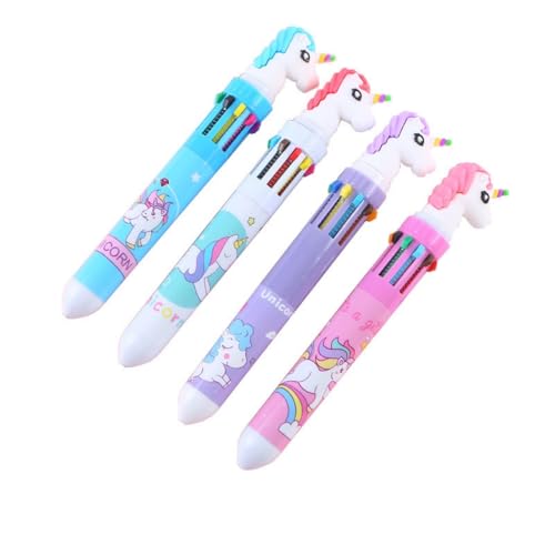 Mehrfarbig Stifte,Retractable Kugelschreiber 4 Stücke 10 in 1 Kugelschreiber 10 Farben Einhorn Stifte Kugelschreiber für Büro Schulbedarf Studenten Kinder Geschenk Mitbringsel Kindergeburtstag Mehrfarbig Stifte,Retractable Kugelschreiber 4 Stücke 10 in 1 Kugelschreiber 10 Farben Einhorn Stifte Kugelschreiber für Büro Schulbedarf Studenten Kinder Geschenk Mitbringsel Kindergeburtstag von TXDAMAI