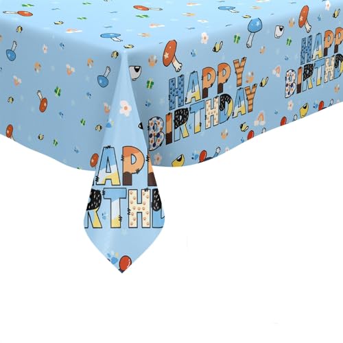 TXDAMAI Bluey Tischdecken,Bluey Party Tablecloth 108 * 180cm Cake Table Decoration Background Disposable Tablecloth für Junge Girls Birthday Party Decoration Accessories TXDAMAI Bluey Tischdecken,Bluey Party Tablecloth 108 * 180cm Cake Table Decoration Background Disposable Tablecloth für Junge Girls Birthday Party Decoration Accessories von TXDAMAI