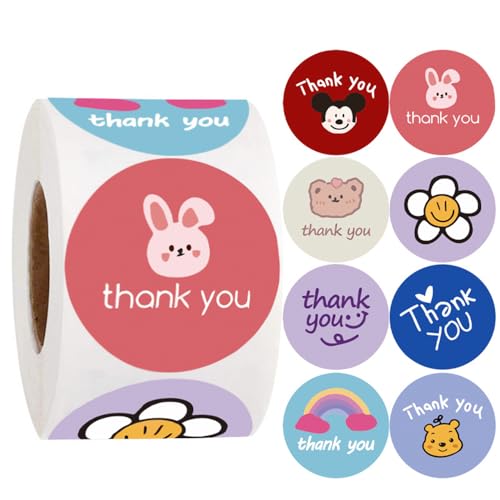 TXDAMAI Dankbar Stickers,Kinder Karikatur Aufkleber 500 Stücke Thank You Bastelarbeiten Sticker für Belohnungssticker Niedliche Aufkleber Motivationsaufkleber für Geschenk Party TXDAMAI Dankbar Stickers,Kinder Karikatur Aufkleber 500 Stücke Thank You Bastelarbeiten Sticker für Belohnungssticker Niedliche Aufkleber Motivationsaufkleber für Geschenk Party von TXDAMAI